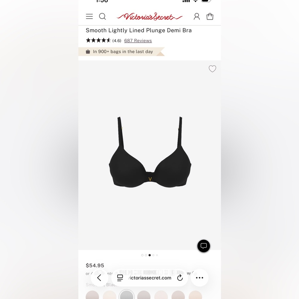 Victoria's Secret Black plunge demi bra - Picture 4 of 4